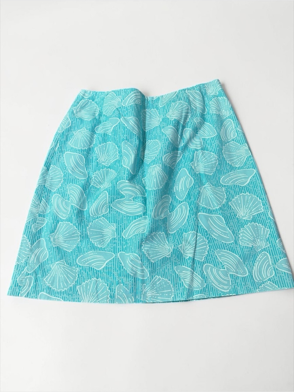 Vintage Lilly Pulitzer Y2K Aqua Seashell Mini Skirt 6 Mermaidcore Coastal